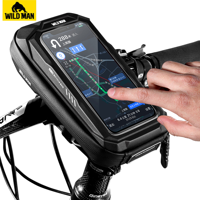 Cycling Gear Pouch - WILD MAN Rainproof Bicycle Front Top