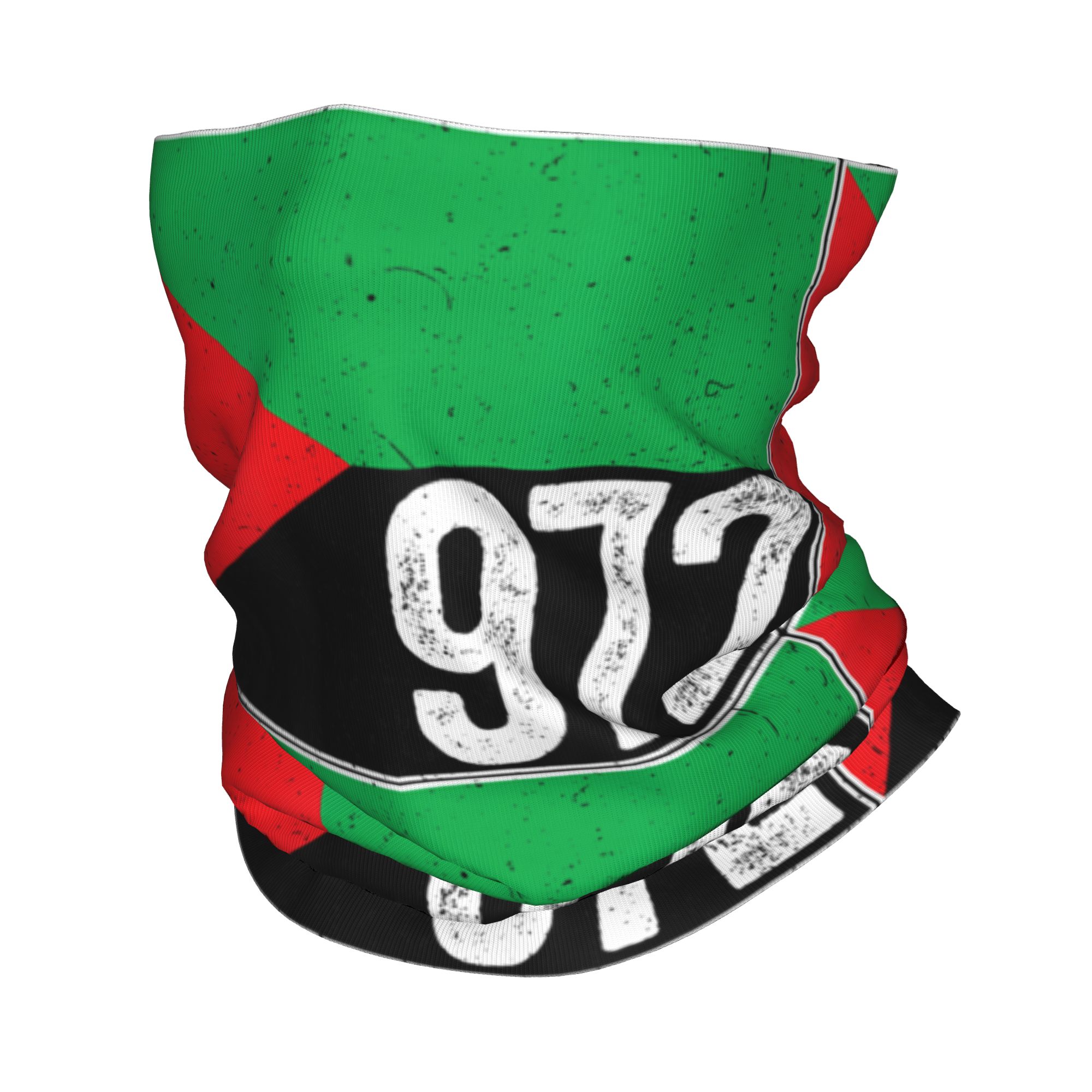 Cycling Headwear - Martinique 972 Madinina Flag Bandana Neck
