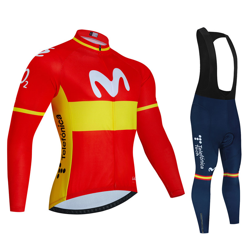 Spain Movistar Autumn Long Sle - Cycling Gear Clothing review and price