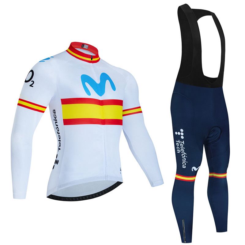 Spain Movistar Autumn Long Sle - Cycling Gear Clothing review and price