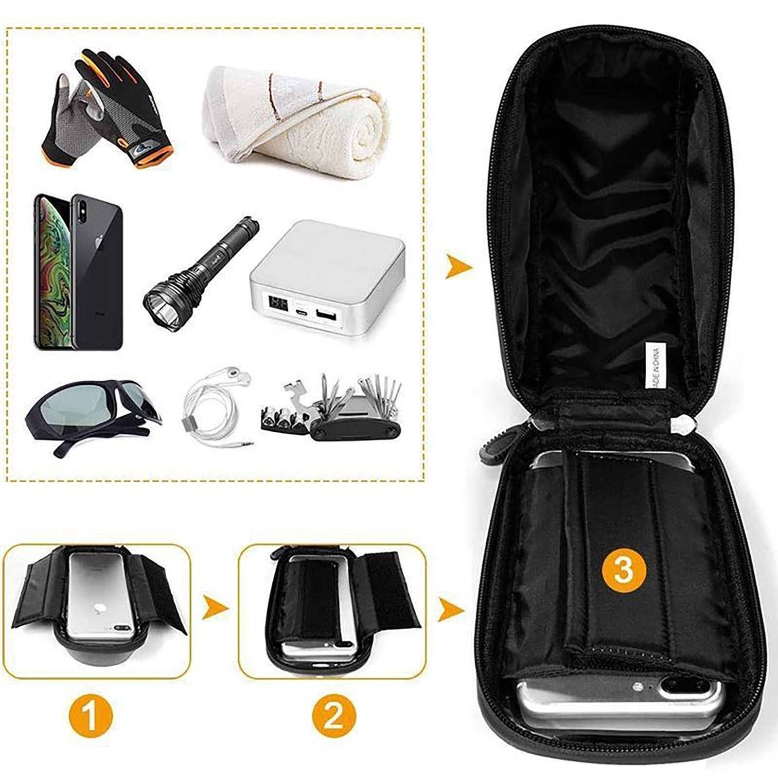 Waterproof Bicycle Phone Bag H - Cycling Gear Display review and price