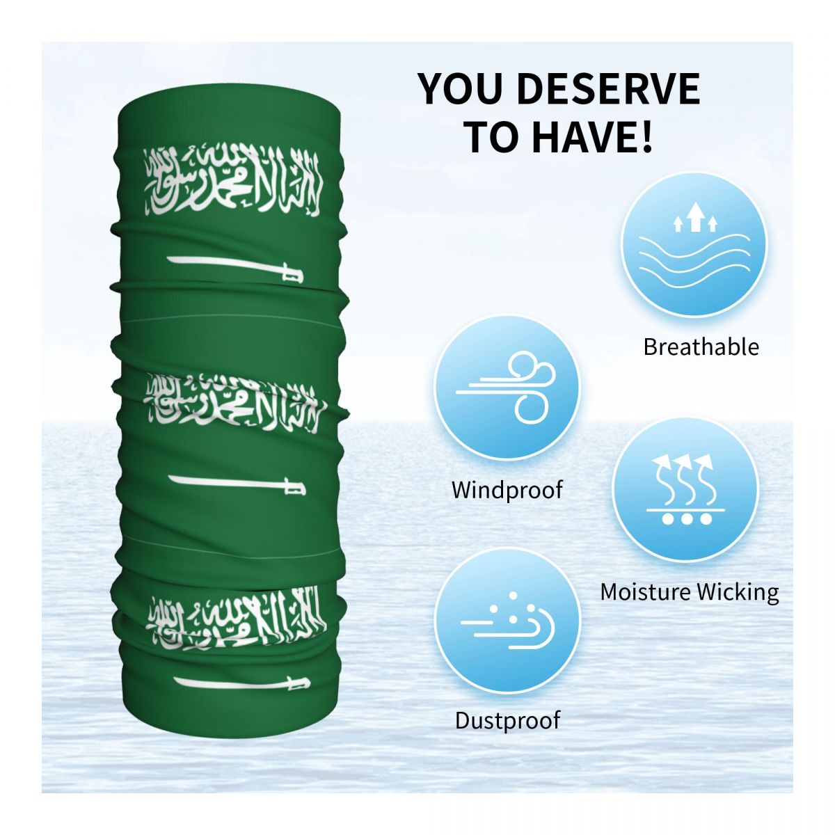 Saudi Arabia Flag Bandana Neck - Cycling Headwear review and price