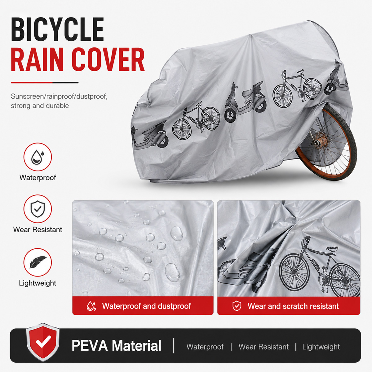 PINMOAP Universal Bicycle Rain - Cycling Gear Pouch review and price
