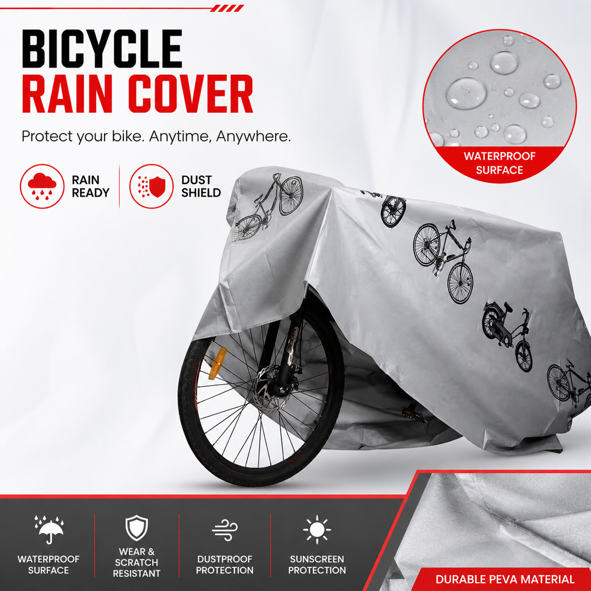 PINMOAP Universal Bicycle Rain - Cycling Gear Pouch review and price