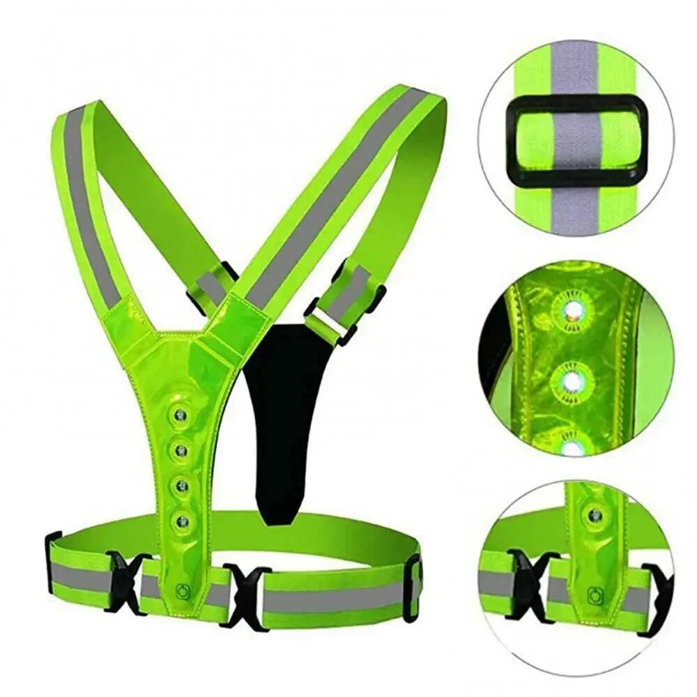 LED Running Vest Reflective Gl - Cycling Gear Clothing review and price