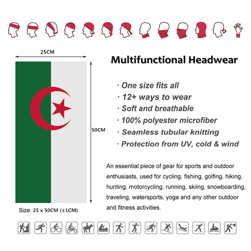 Algeria Flag Printed Bandana H - Cycling Headwear review and price