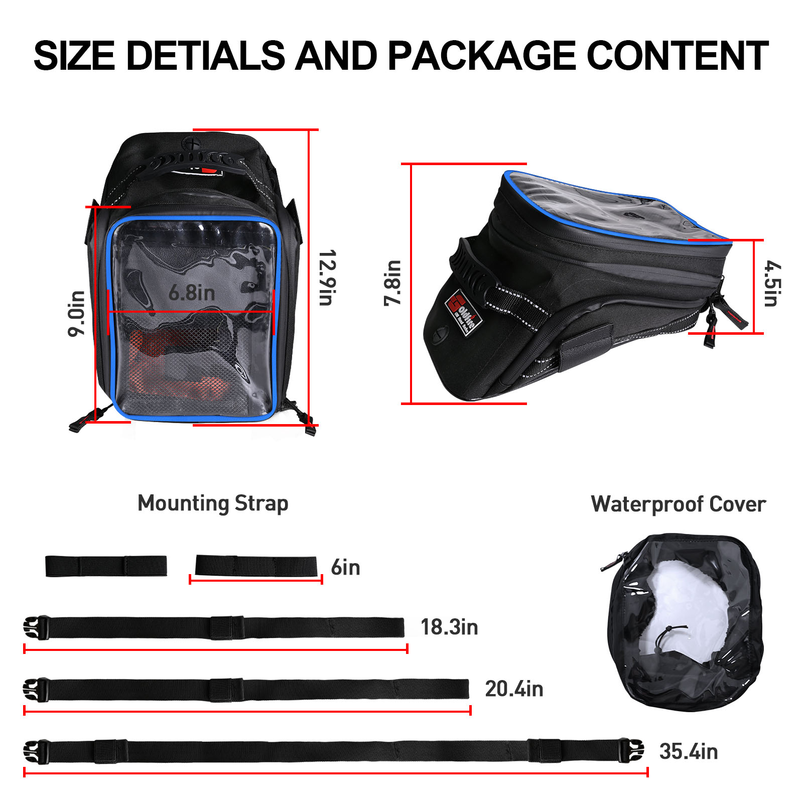 Large Capacity Expandable Moto - Cycling Gear Pouch review and price