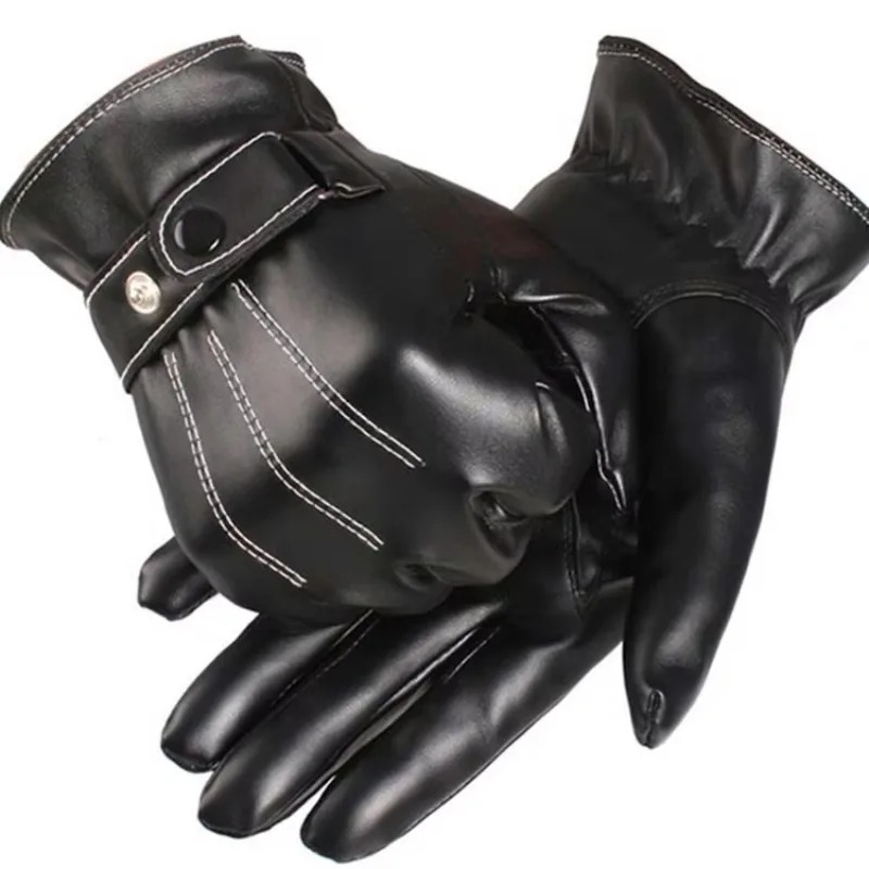 Men's Gloves PU Leather Plush  - Cycling Hand Gear review and price
